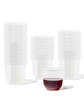 NWT Clear Plastic Disposable Cups - Pack of 50